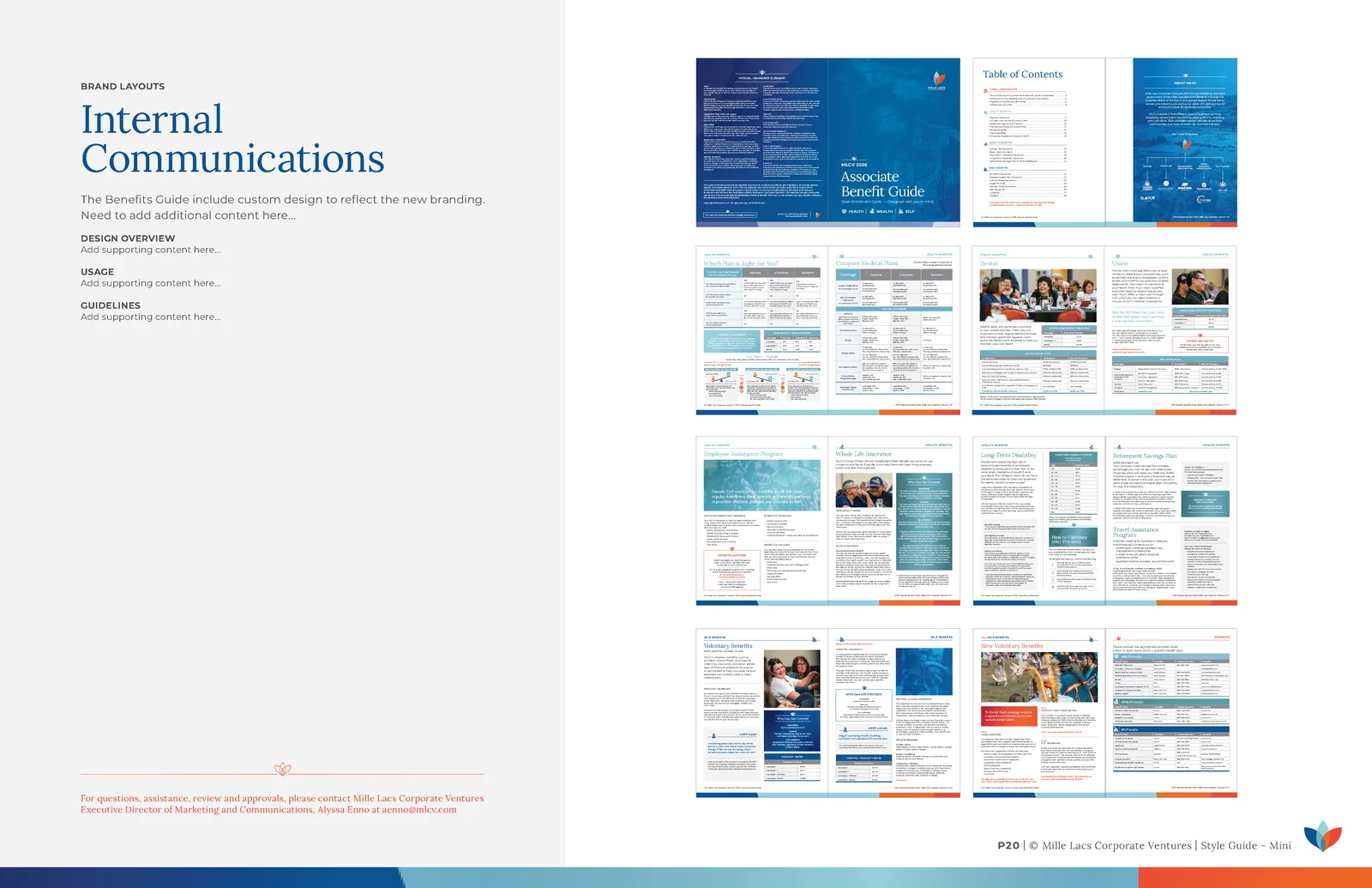 MLCV brand guidelines — internal communications design templates.